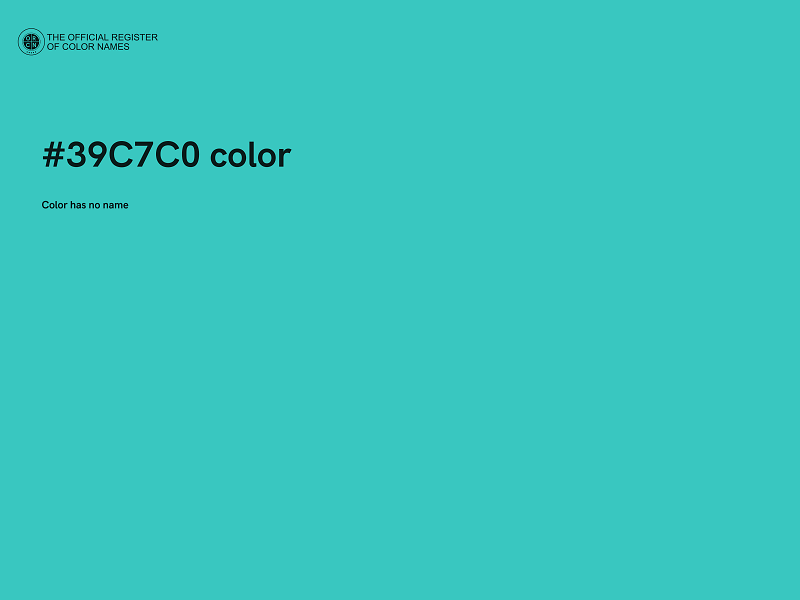 #39C7C0 color image