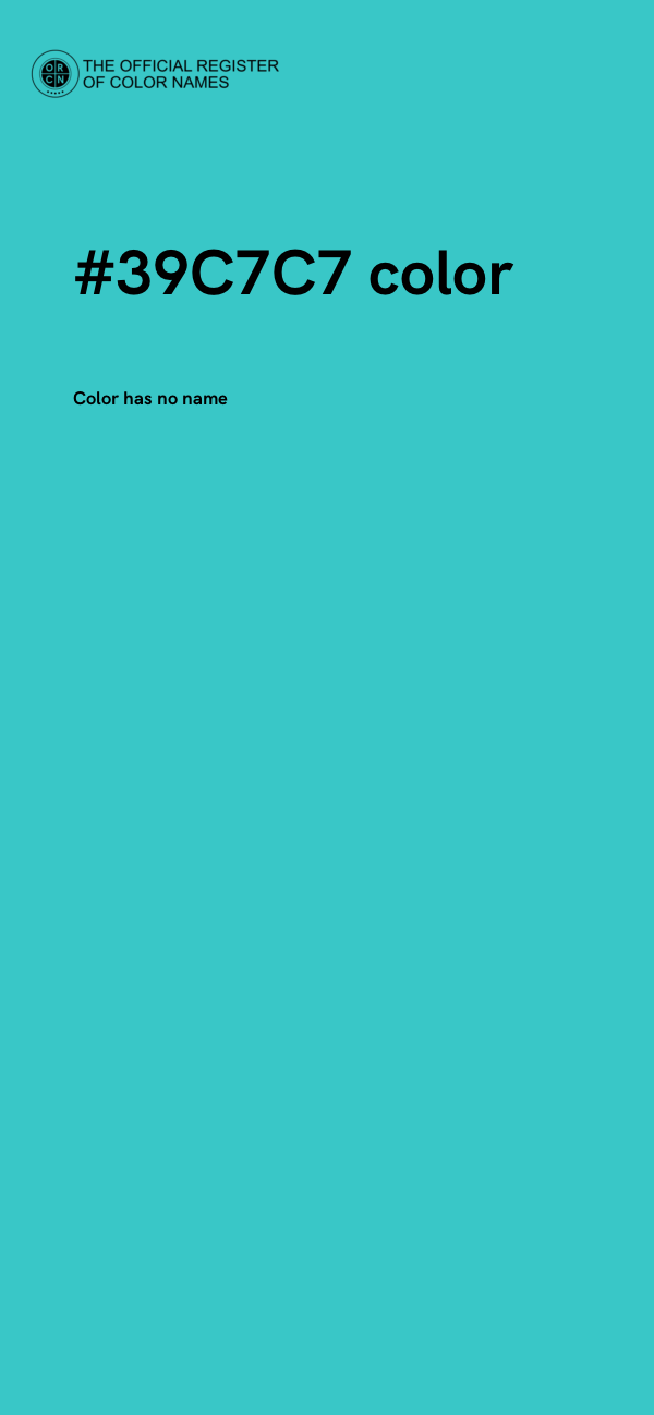 #39C7C7 color image