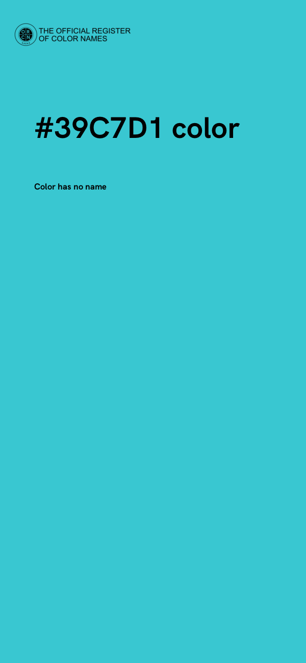 #39C7D1 color image