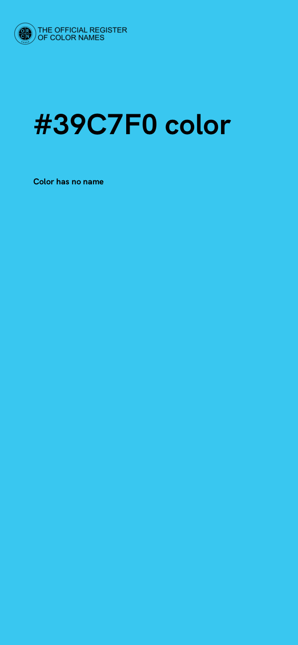 #39C7F0 color image