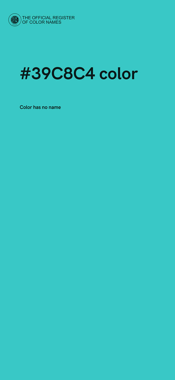 #39C8C4 color image