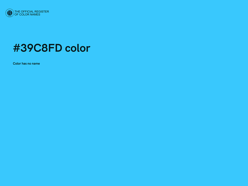 #39C8FD color image