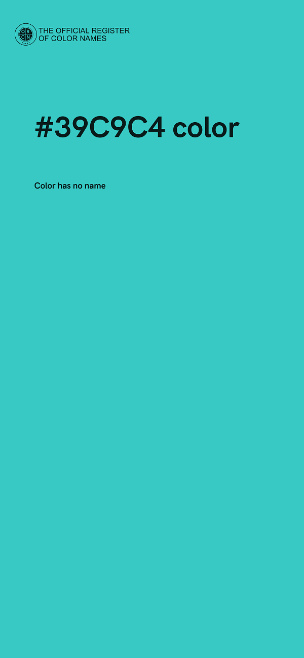 #39C9C4 color image