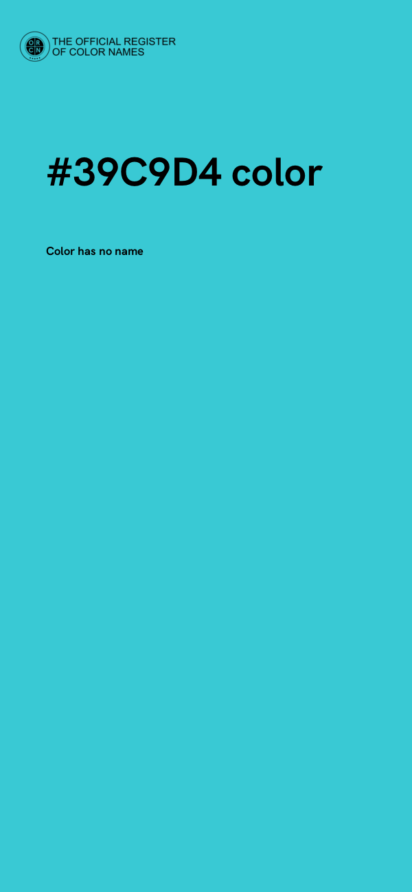 #39C9D4 color image