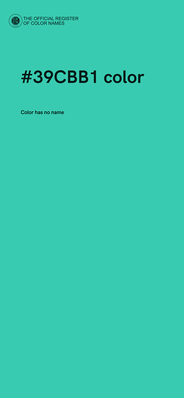 #39CBB1 color image