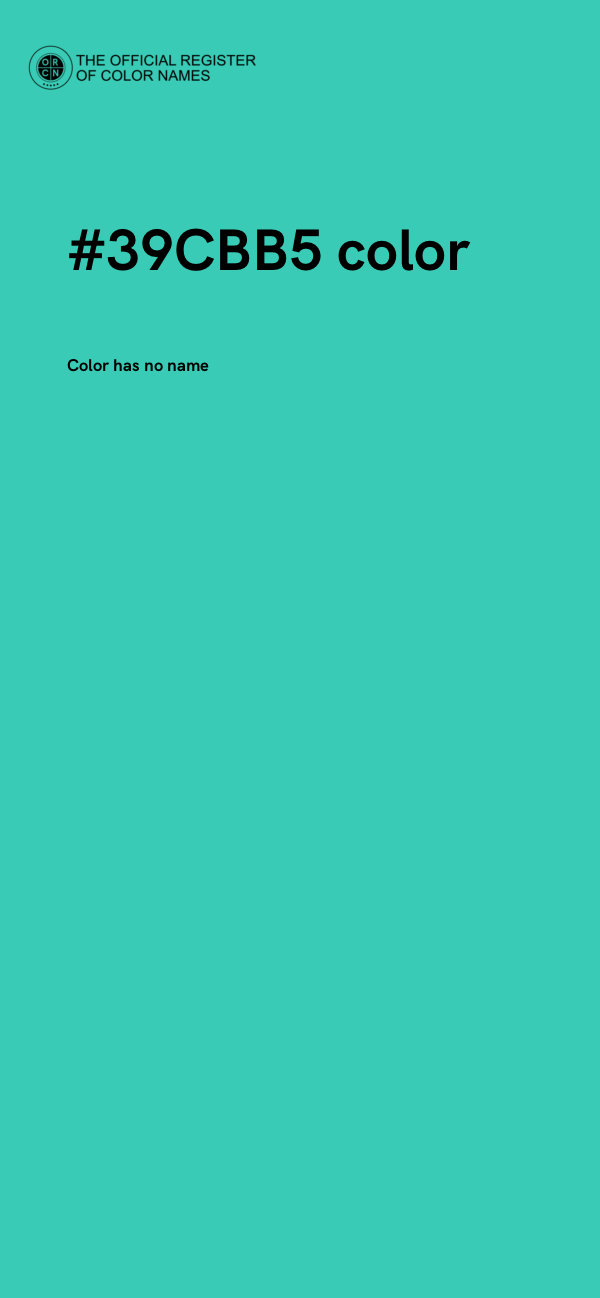 #39CBB5 color image