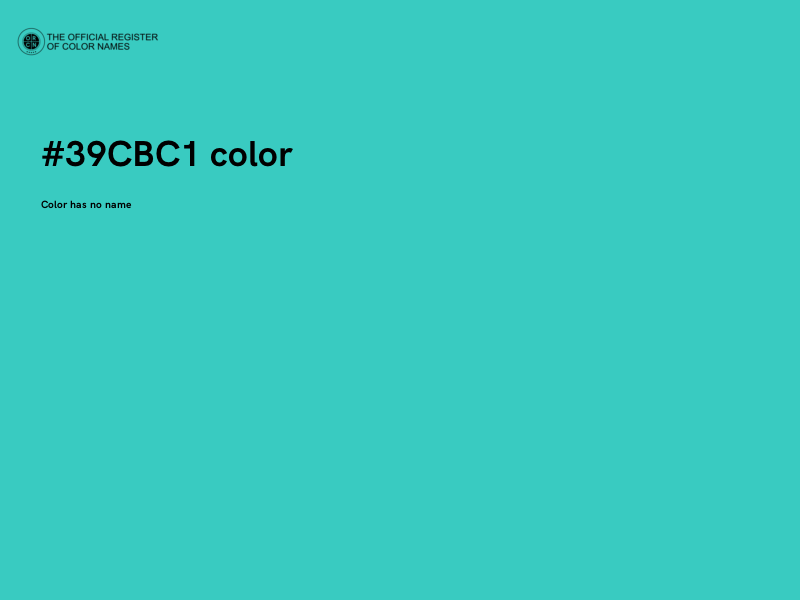 #39CBC1 color image