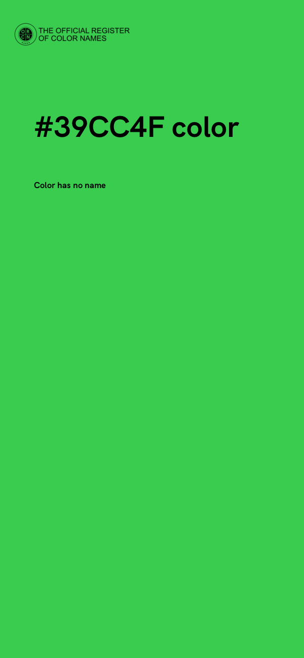 #39CC4F color image