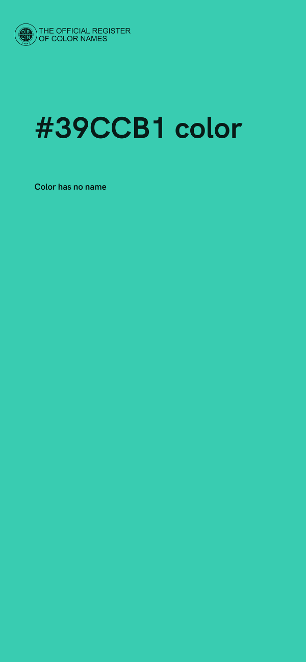 #39CCB1 color image