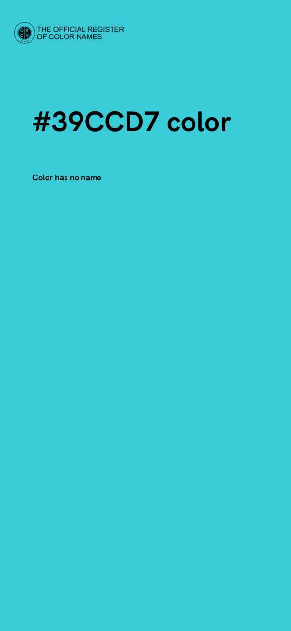 #39CCD7 color image