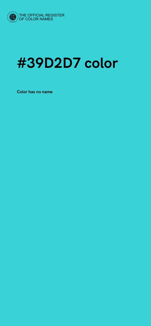 #39D2D7 color image