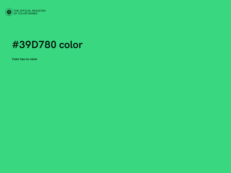 #39D780 color image