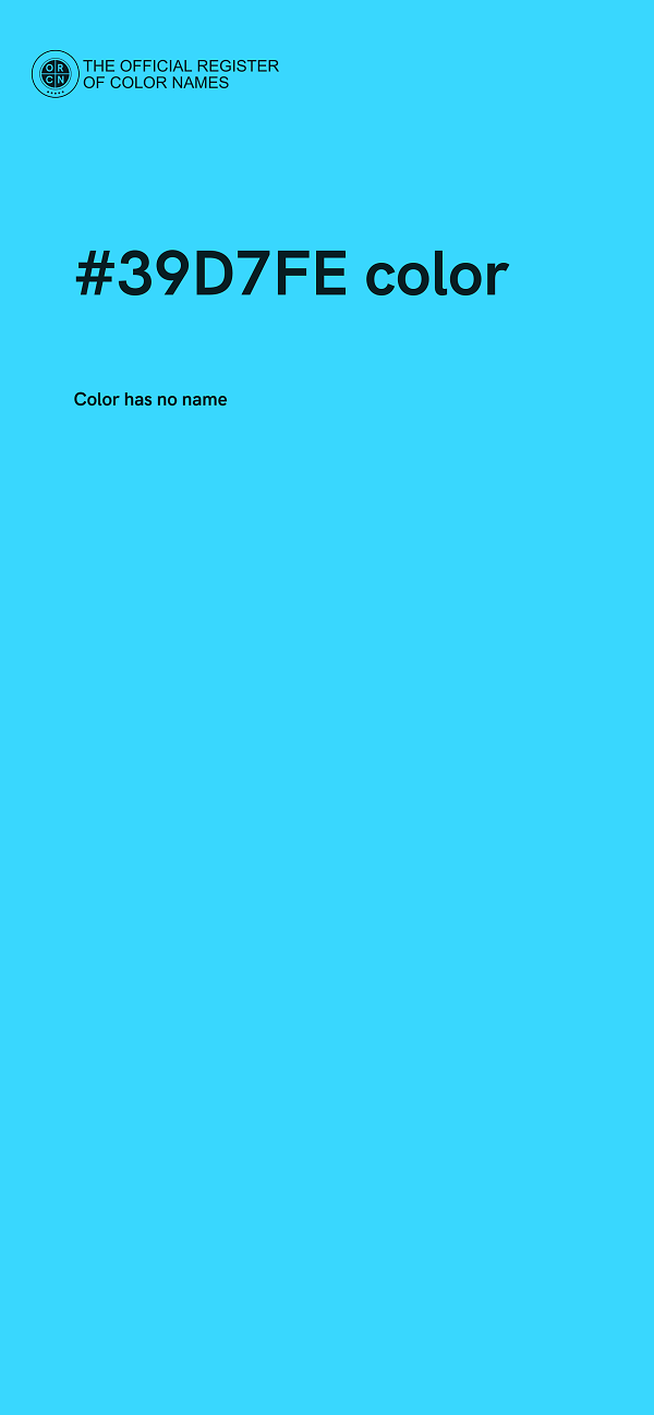 #39D7FE color image