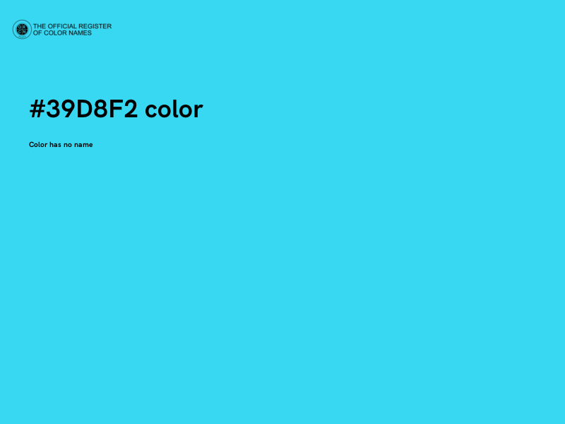 #39D8F2 color image