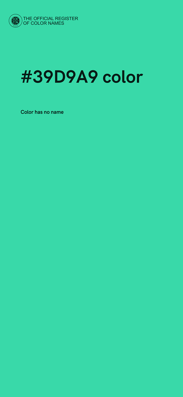 #39D9A9 color image
