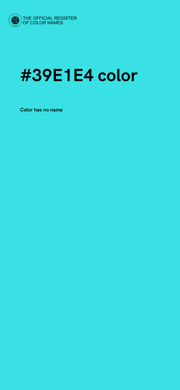 #39E1E4 color image