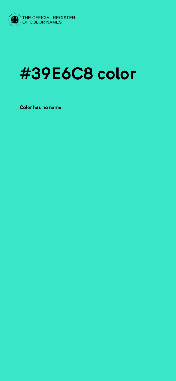 #39E6C8 color image