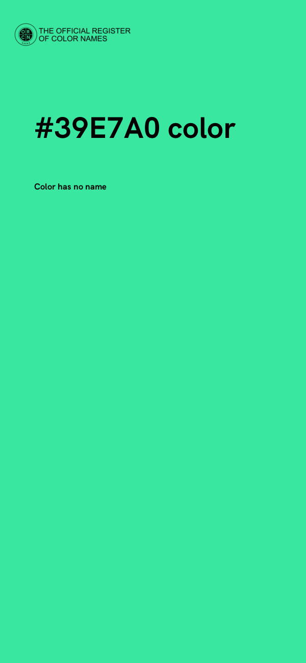 #39E7A0 color image