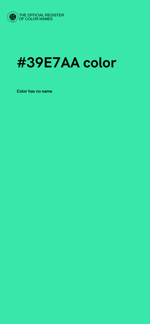 #39E7AA color image