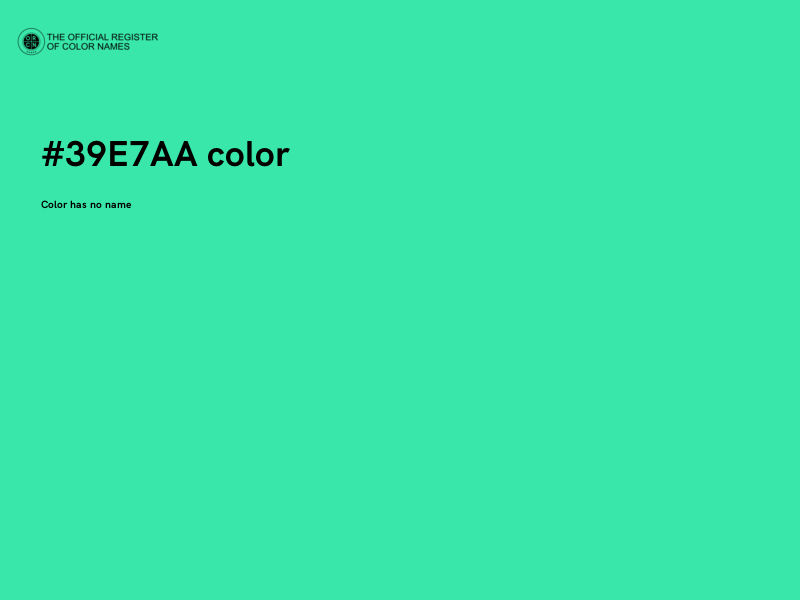 #39E7AA color image