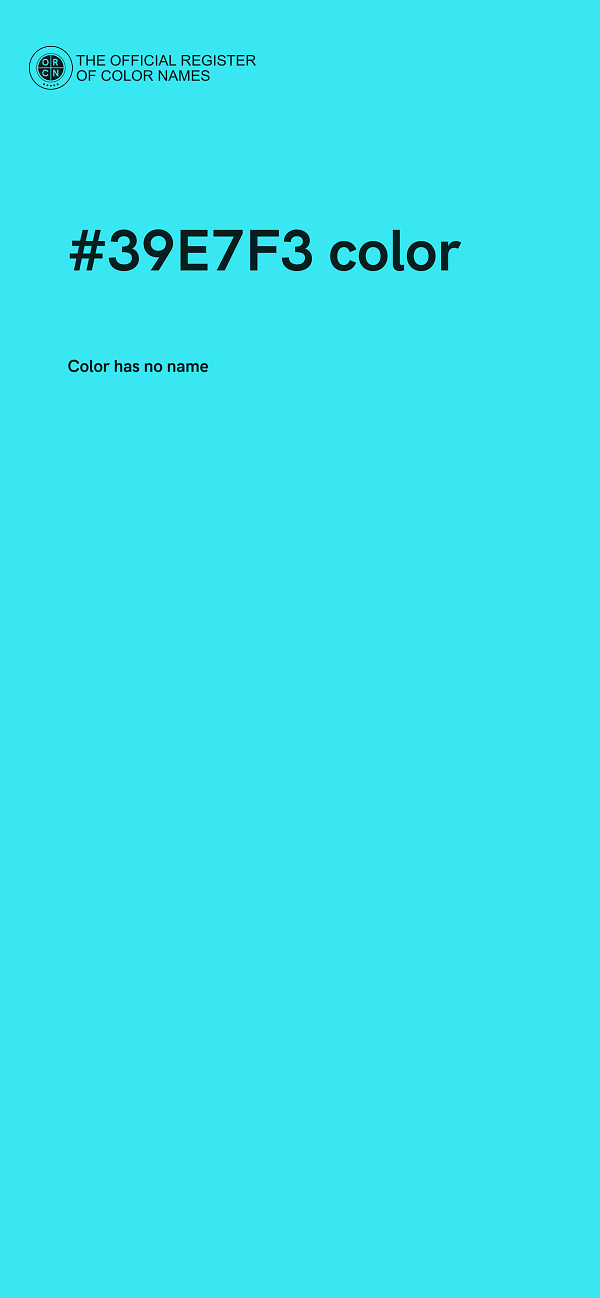 #39E7F3 color image