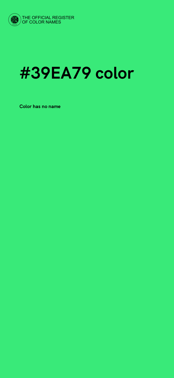 #39EA79 color image