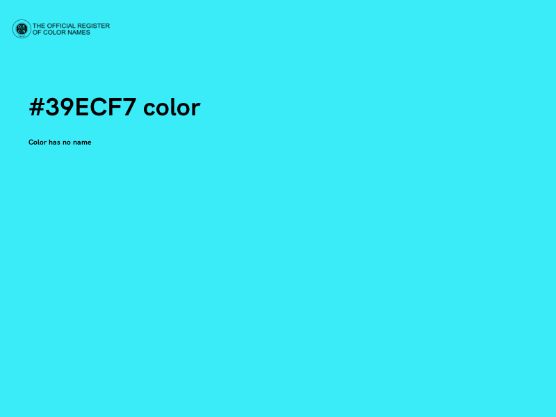 #39ECF7 color image