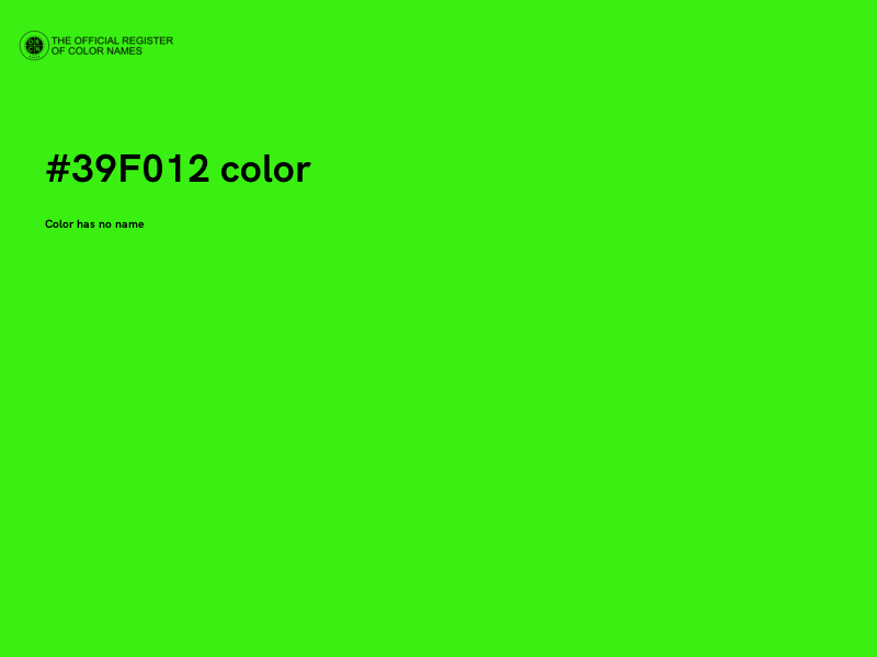 #39F012 color image