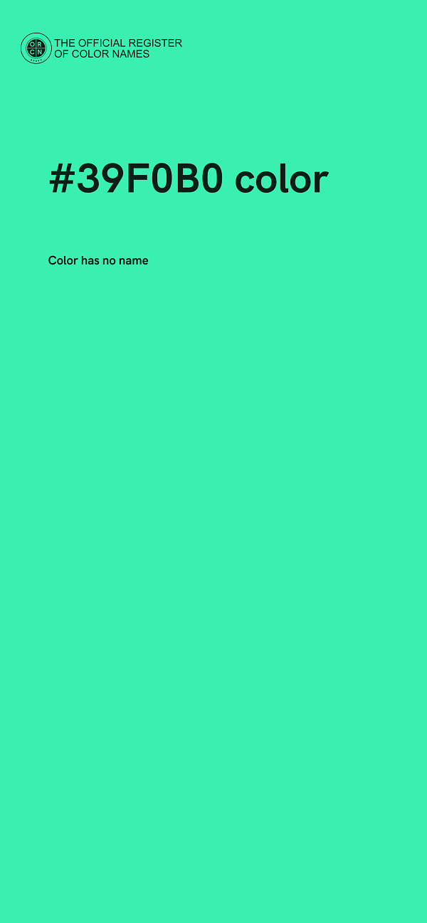 #39F0B0 color image