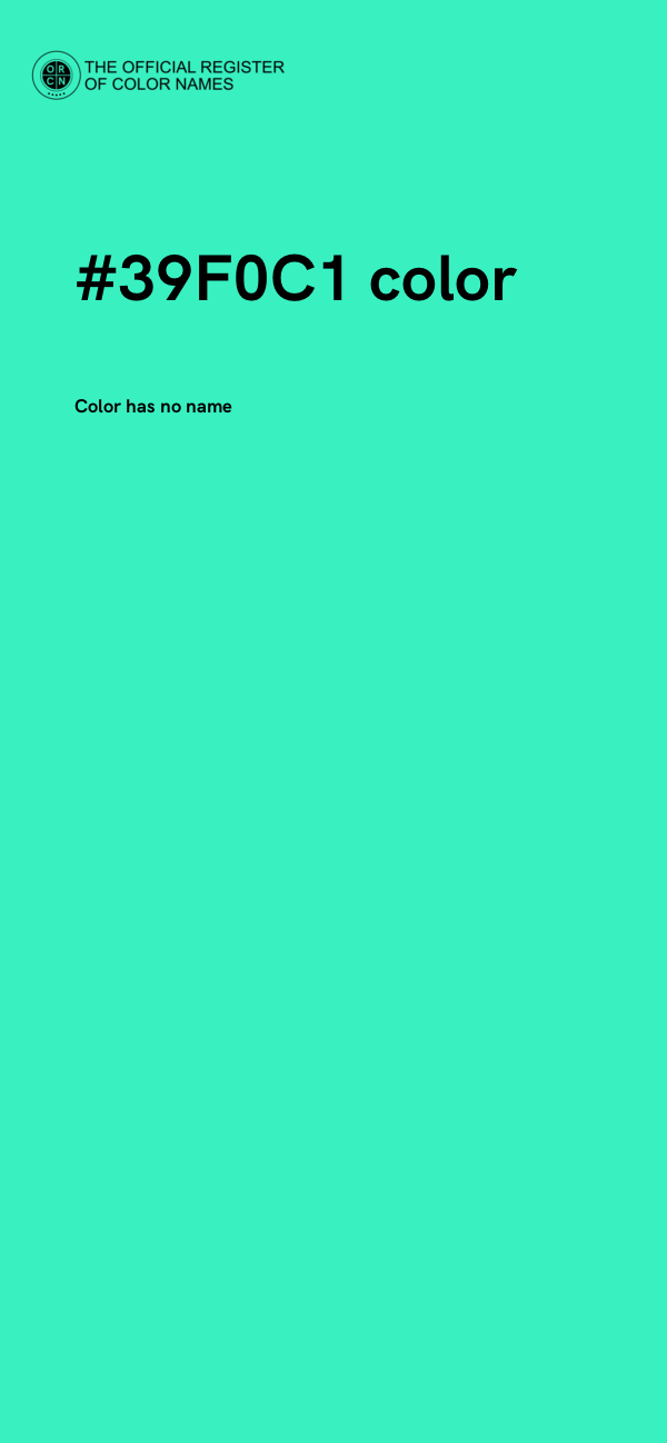 #39F0C1 color image
