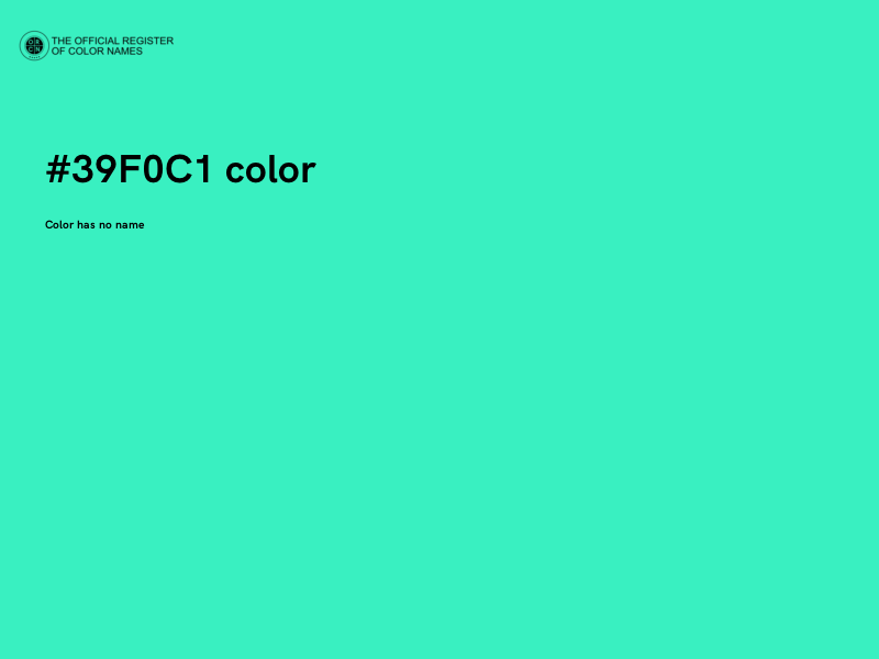 #39F0C1 color image