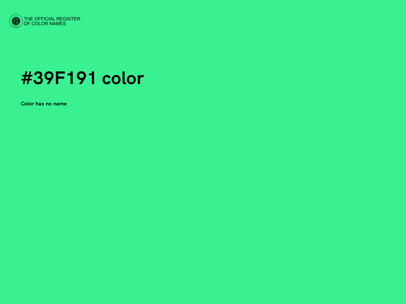 #39F191 color image