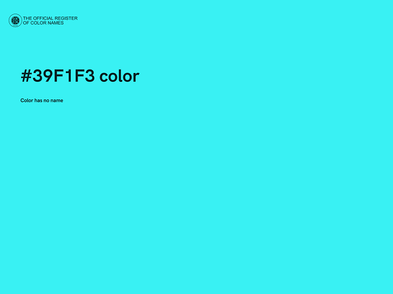 #39F1F3 color image