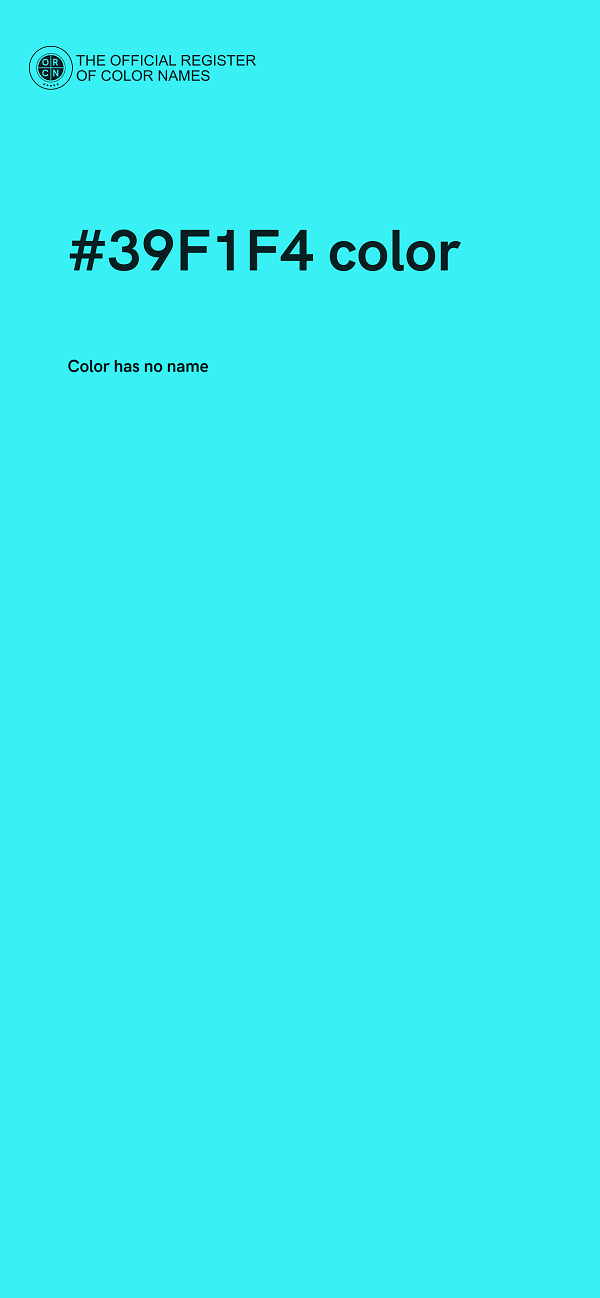 #39F1F4 color image