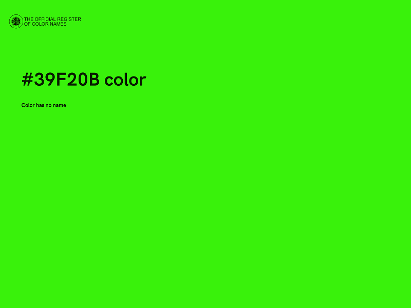 #39F20B color image