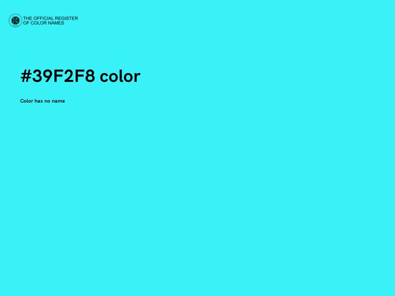 #39F2F8 color image