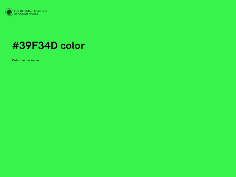 #39F34D color image