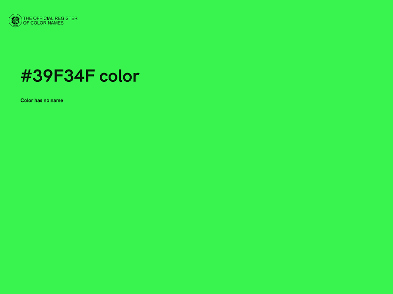#39F34F color image