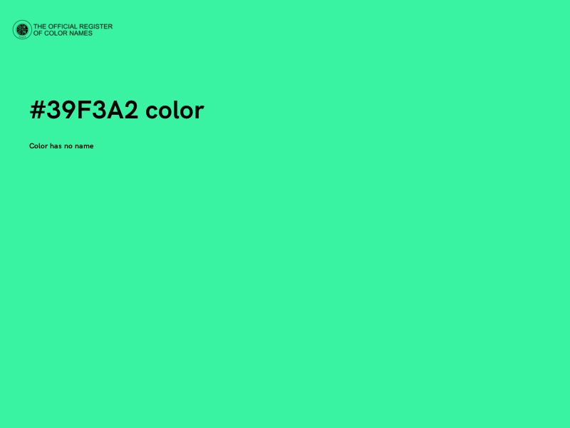 #39F3A2 color image