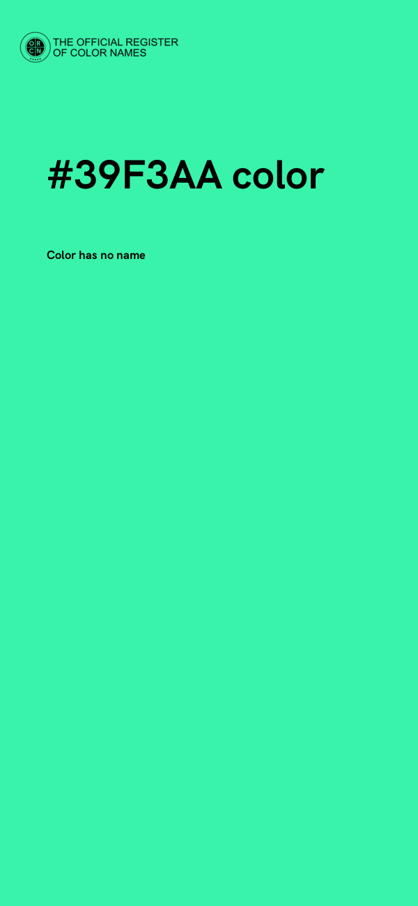 #39F3AA color image