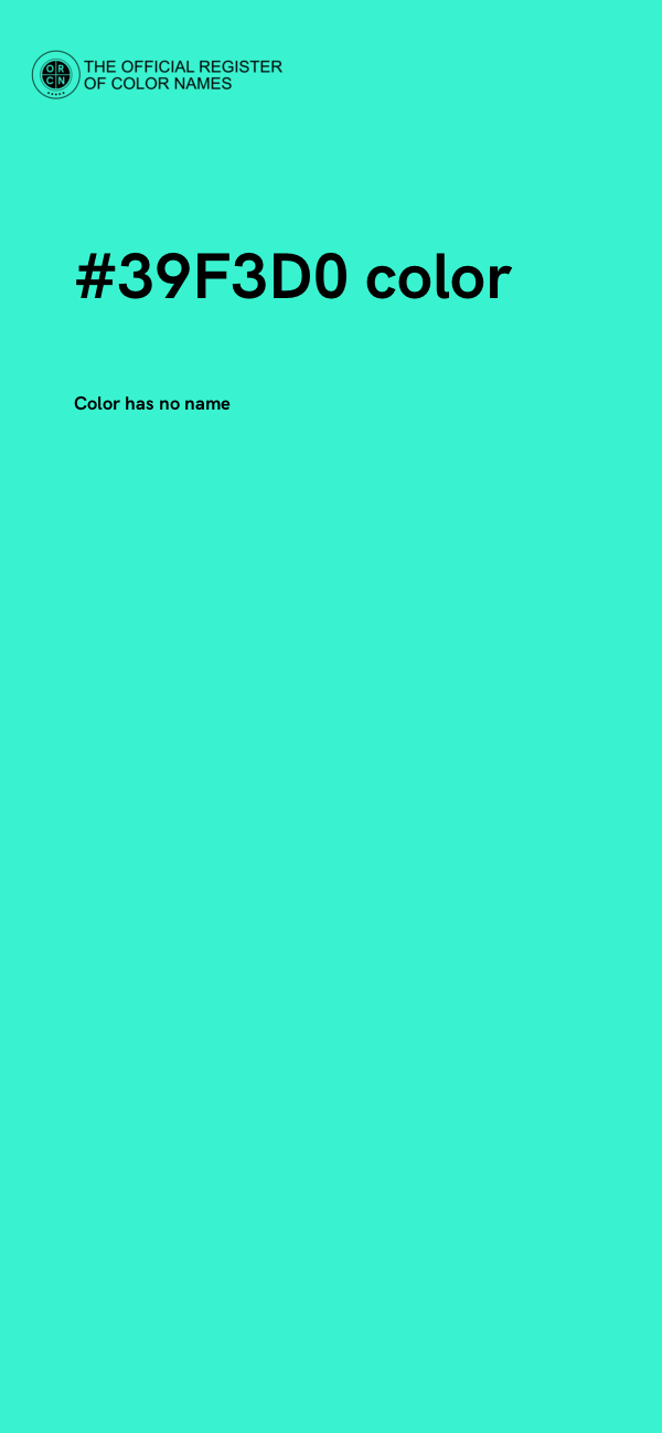 #39F3D0 color image
