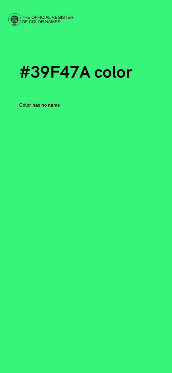 #39F47A color image