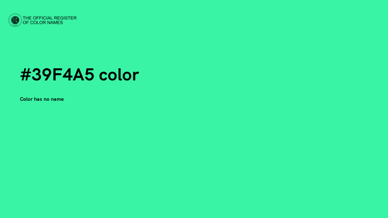 #39F4A5 color image
