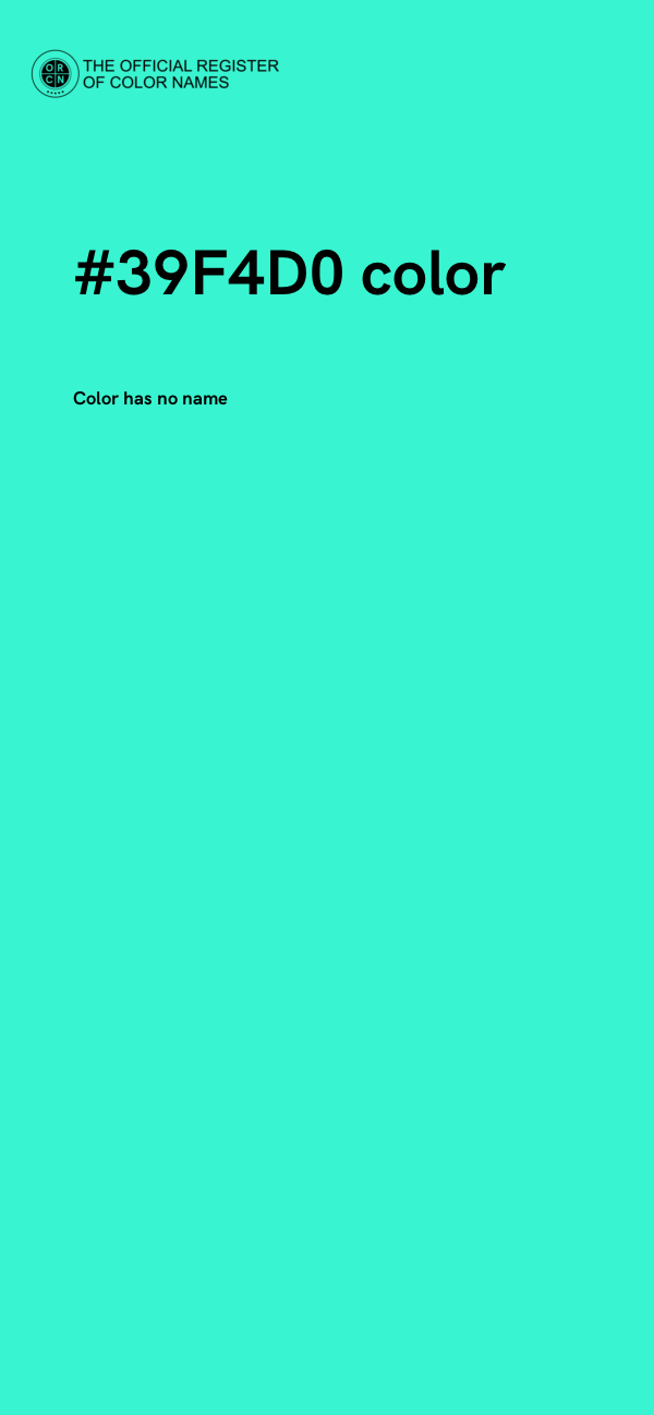 #39F4D0 color image