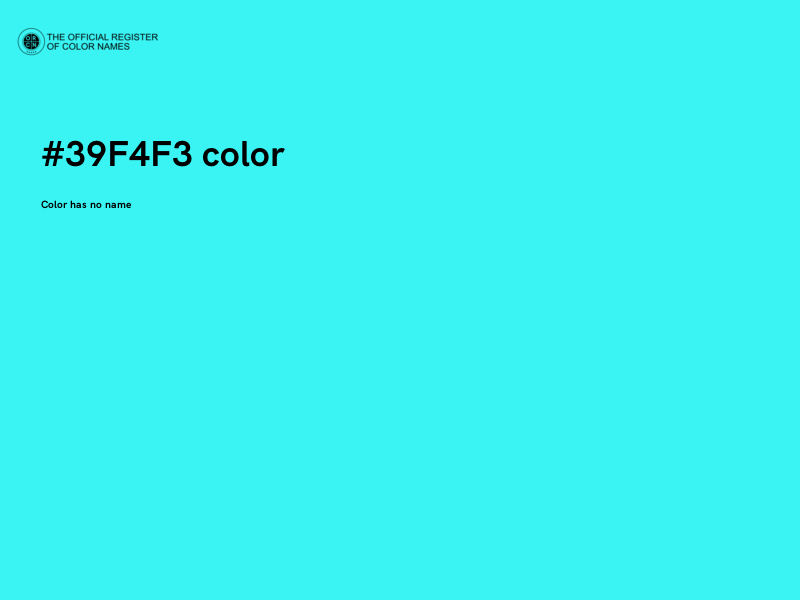 #39F4F3 color image