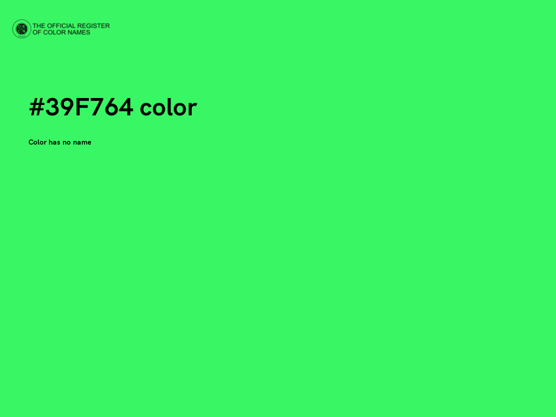#39F764 color image