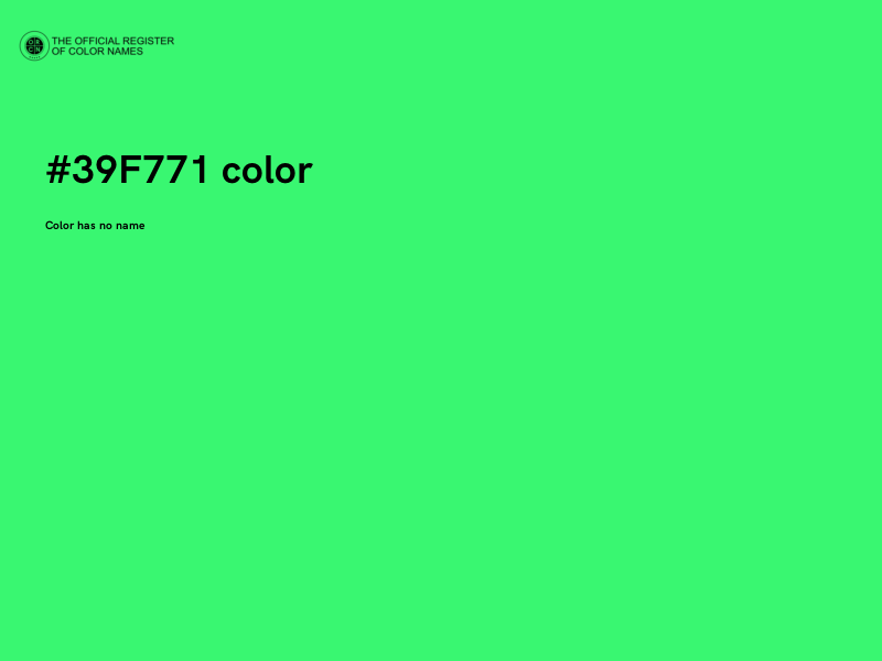 #39F771 color image