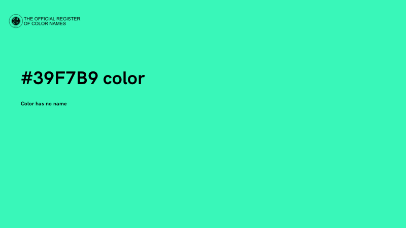 #39F7B9 color image