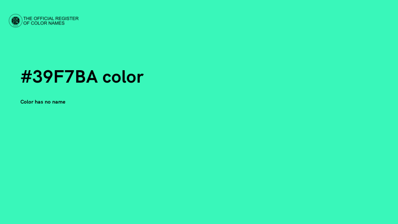 #39F7BA color image