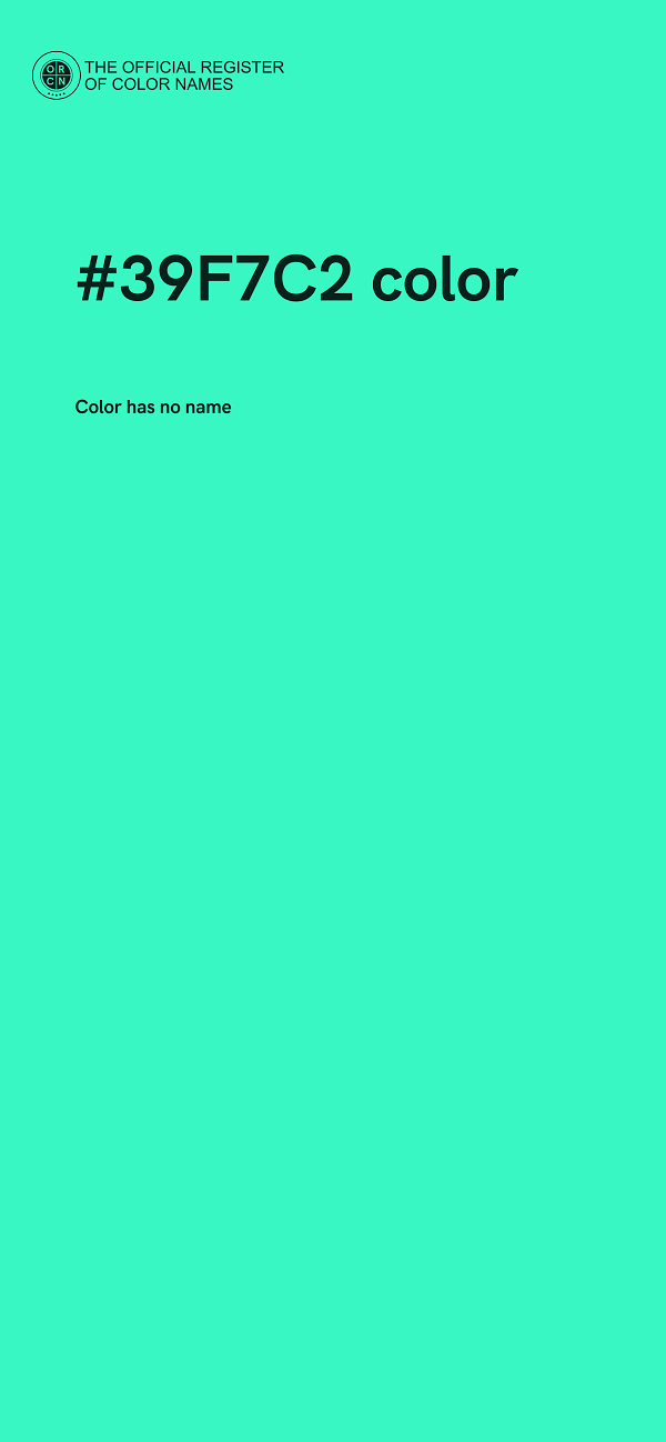 #39F7C2 color image